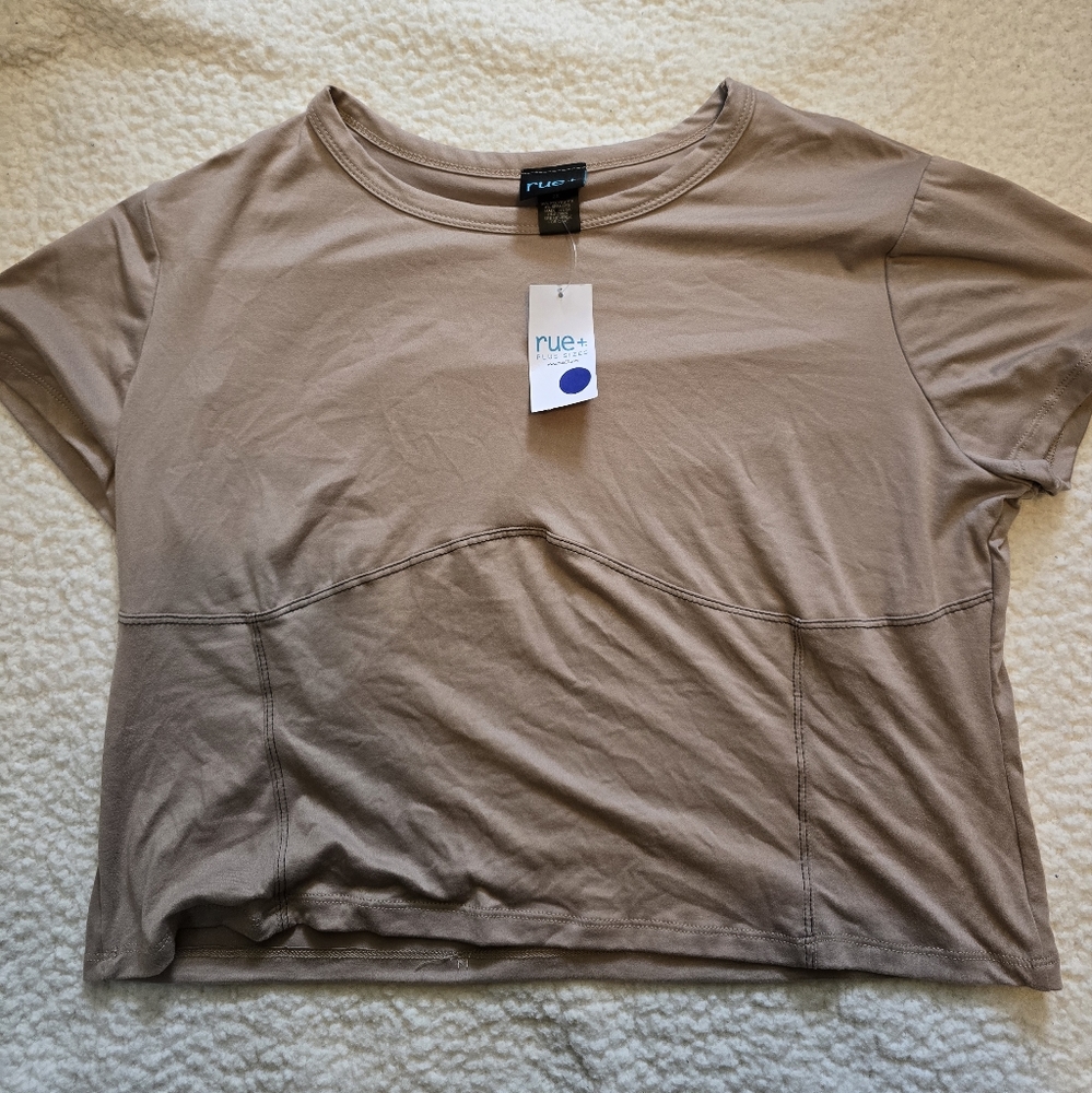 Light brown crop shirt